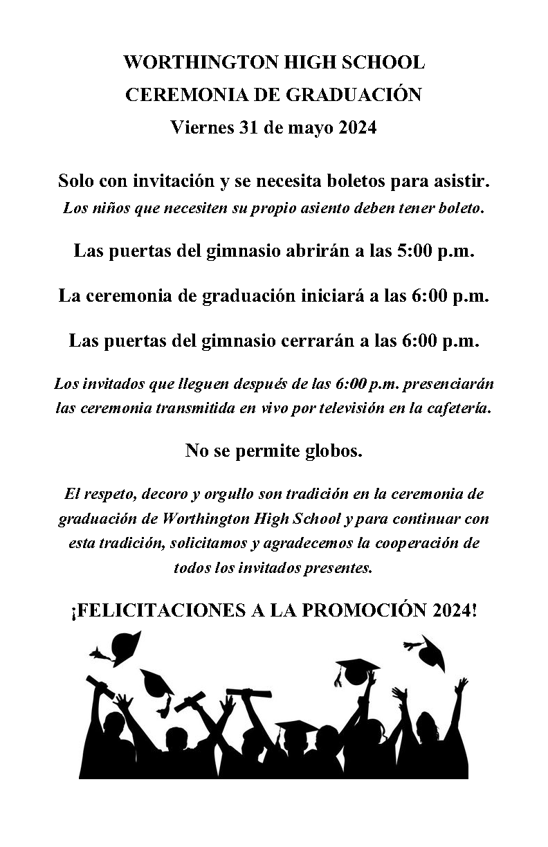 WHS Commencement Information – Independent School District 518