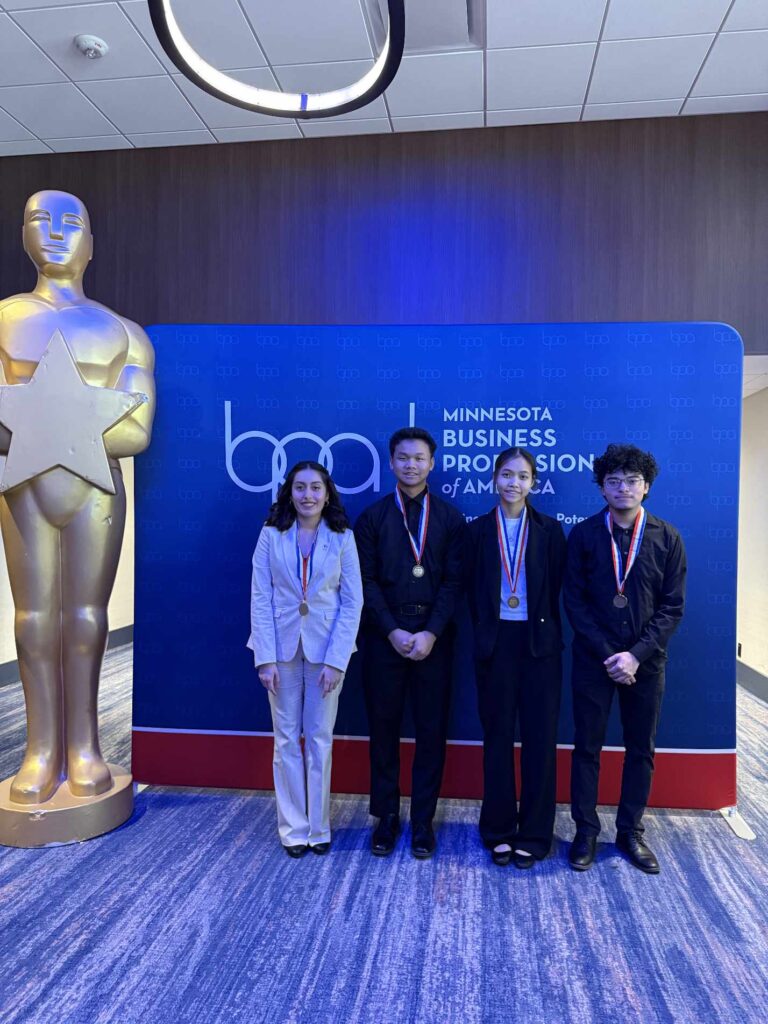 Administration Team of Alondra Leon Flores, Kaw Tha Blay, Peer Htoo, and Edgar Mendez Ochoa. They finalized and will be a National Runner-up.